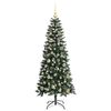 vidaXL Kunstig juletre med 150 LED gr&oslash;nn 150 cm PVC og plast og st&aring;l