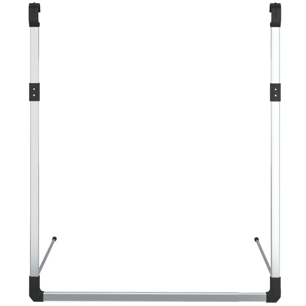 vidaXL Teleskopisk hengende garderobestang s&oslash;lv