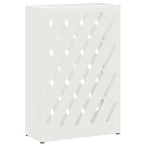 vidaXL Parasollstativ Hvit 28 x 12 x 41 cm St&aring;l