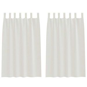 vidaXL Voile Gardin med gardiner 2 pcs Krem 175 x 140 cm Polyester