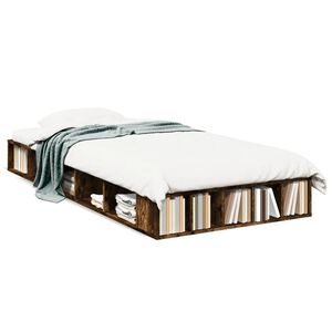 vidaXL Sengeramme r&oslash;kt eik 100x200 cm konstruert tre