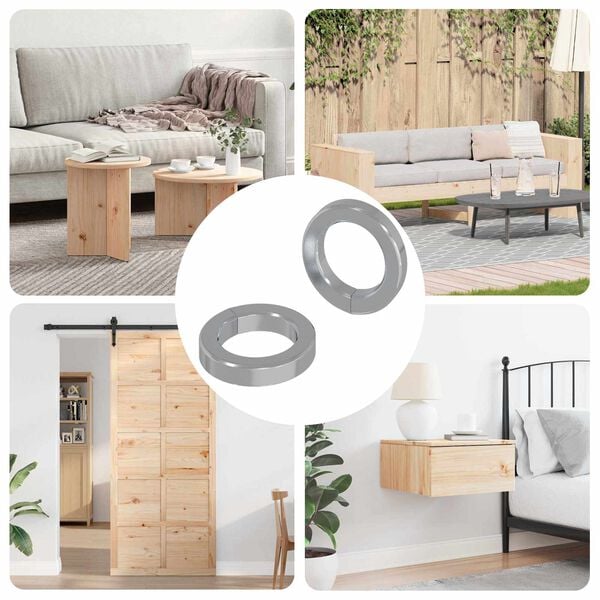 vidaXL Fj&aelig;rvasker 2 pcs Hvit 13 x 1 mm Jern