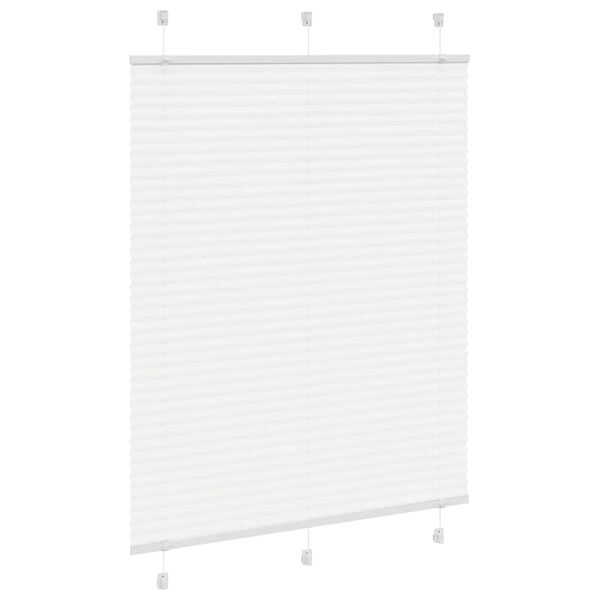 vidaXL pliss&eacute;gardin Hvit 105x100 cm Stoff Bredde 104,4 cm Polyester