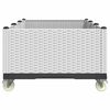 vidaXL Plantekasse med hjul hvit 150x80x54 cm PP