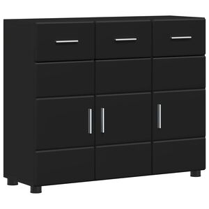 vidaXL Serviesskap FLORIN 88,5 x 30,5 x 73 cm Svart Konstruert tre