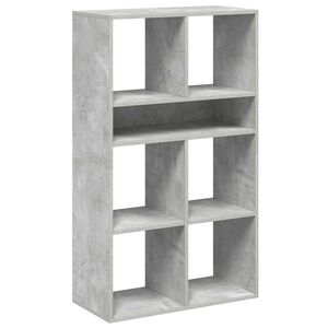 vidaXL Bokhylle betonggr&aring; 66x31x112 cm konstruert tre