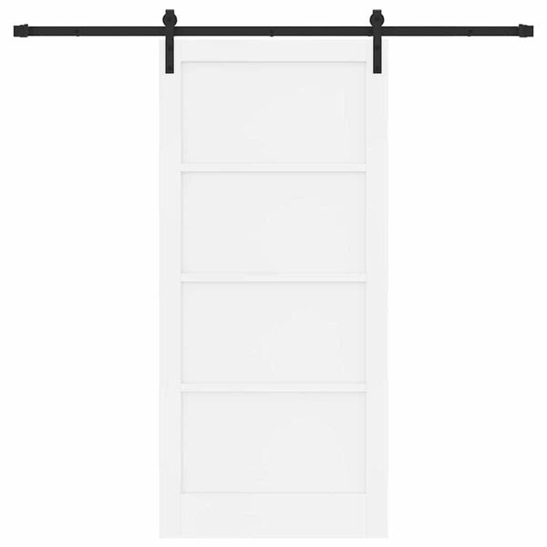 vidaXL Skyved&oslash;r Hvit 93 x 202 cm Massiv furu