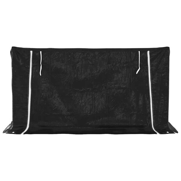 vidaXL Vedstativ med regntrekk 200,5x80,5x110,5 cm galvanisert st&aring;l