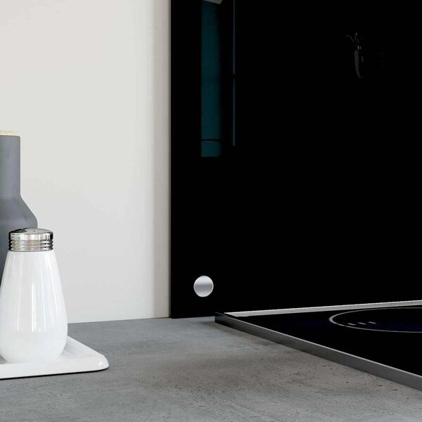 vidaXL Kjøkkenplate svart 100x60 cm herdet glass