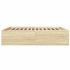 vidaXL Sengeramme sonoma eik 200x200 cm konstruert tre