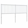 vidaXL Utskiftbar sengegavl i metall hvit 160 cm