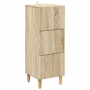 vidaXL Skuffeskap Sonoma eik 33 x 34,5 x 90 cm Konstruert tre