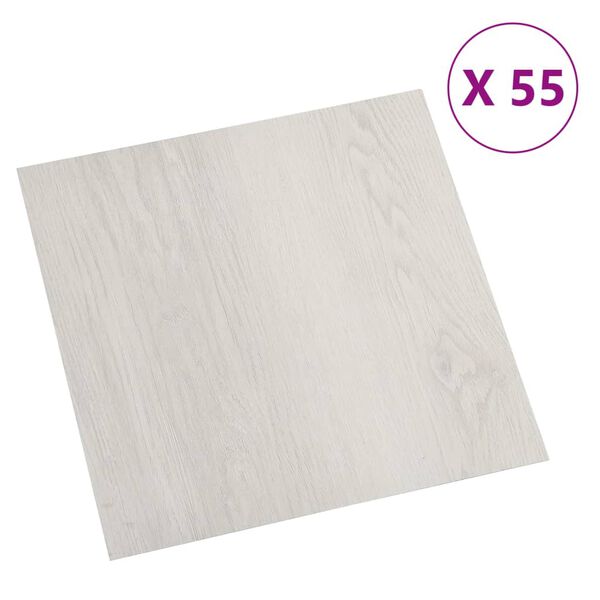 vidaXL Selvklebende gulvplanker 55 stk PVC 5,11 m² beige