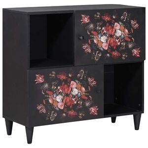 vidaXL Oppbevaringsskap Flerfarget 80 x 33,5 x 75 cm Massiv mango tre