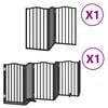 vidaXL Hundeport sammenleggbar 9 paneler svart 450 cm poppeltre