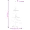 vidaXL Juletre til dekorasjon med trebunn metall svart 180 cm