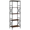 vidaXL Bokhylle 5 etasjer brun eik 59x35x171 cm konstruert tre