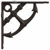 vidaXL Vegghylleknekter 12 stk. Antikk Brun 21 x 21 x 3.5 cm St&aring;l