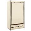 vidaXL Garderobe kremhvit 87x49x159 cm stoff
