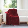 vidaXL Kastteppe Bordeaux R&oslash;d 130 x 150 cm Fleece