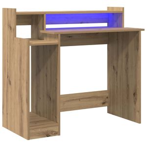 vidaXL Skrivebord Artisan Eik 97 x 45 x 90 cm Konstruert tre