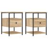 vidaXL Nattbord 2 stk sonoma eik 40x42x56 cm konstruert tre