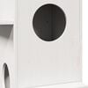 vidaXL Kattehus hvit 43x43x90 cm heltre furu