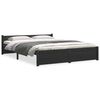 vidaXL Sengeramme svart heltre 135x190 cm Double