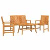 vidaXL Hage lounge sett 4 stk. Brun Solid akasietre
