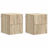 vidaXL Vegghengt Nattbord 2 pcs Sonoma eik 34,5 x 33 x 40 cm