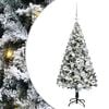 vidaXL Kunstig juletre med 150 LED Hvit 120 cm PVC og St&aring;l og Plast