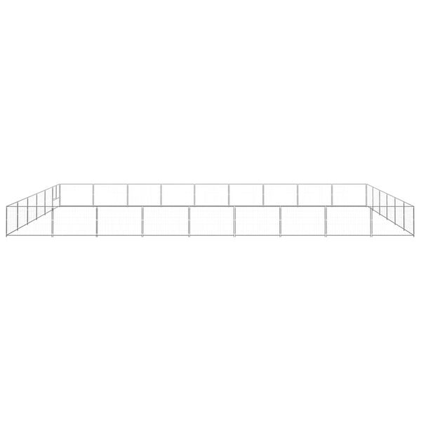 vidaXL Hundeg&aring;rd s&oslash;lv 54 m&sup2; st&aring;l