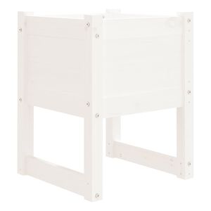 vidaXL Plantekasse hvit 40x40x52,5 cm heltre furu