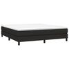 vidaXL Boxspring-sengeramme boksfjær svart 180x200 cm Super King stoff