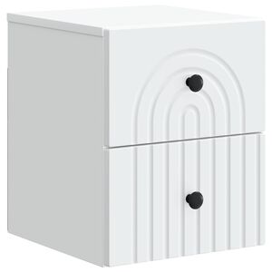 vidaXL Vegghengt Nattbord Hvit 33 x 34,5 x 40 cm Konstruert tre