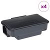 vidaXL Musefeller 4 stk svart 22x12,5x7,5 cm