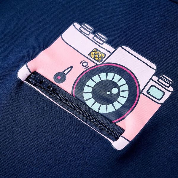 T-skjorte for barn marinebl&aring; 128