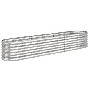 vidaXL H&oslash;ybed galvanisert st&aring;l 224x40x36 cm s&oslash;lv