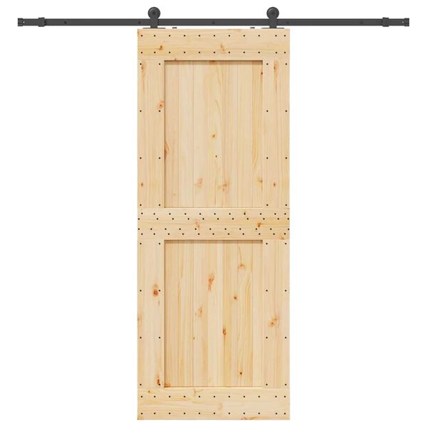 vidaXL Skyved&oslash;r med monteringstilbeh&oslash;r 90x210 cm heltre furu