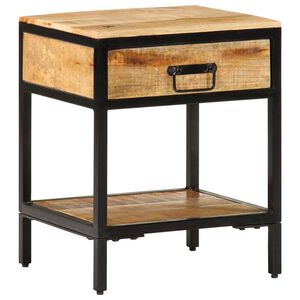vidaXL Nattbord Brun 40 x 35 x 50 cm Solid mango tre og metall