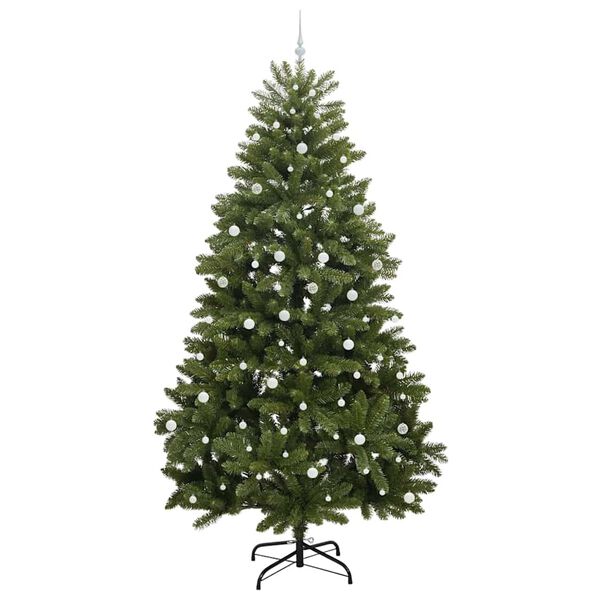 vidaXL Kunstig juletre med 300 LED gr&oslash;nn 300 cm PVC og metall
