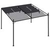 vidaXL Paviljong med uttrekkbart tak 300x300x233 cm antrasitt
