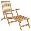 vidaXL Folding Deck Stol Naturlig Massivt Teaktre