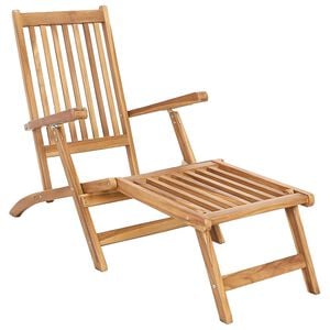 vidaXL Folding Deck Stol Naturlig Massivt Teaktre