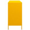 vidaXL Skjenk sennepsgul 135x39x73,5 cm kaldvalset stål