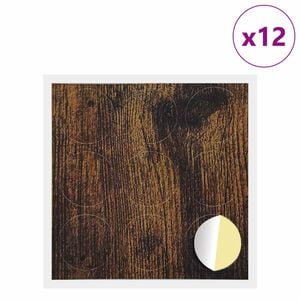 vidaXL Klebende skrue deksel 12 pcs R&oslash;kt eik &Oslash; 20 x 0,5 mm