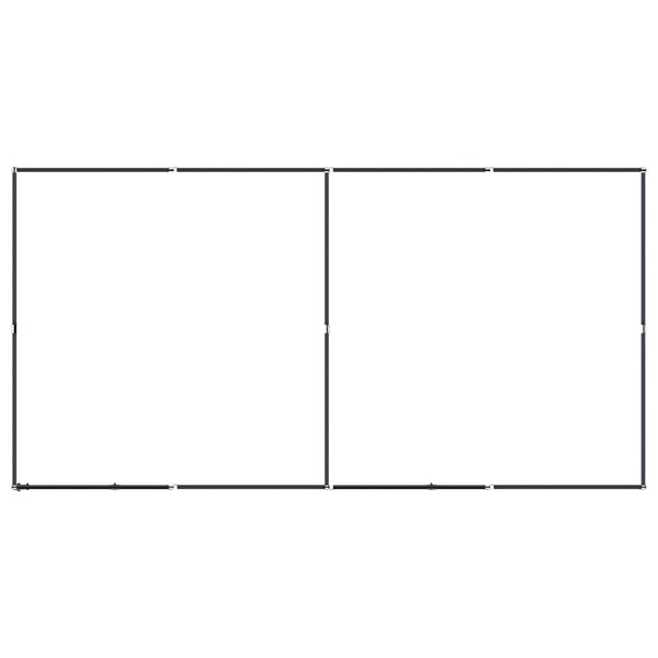 vidaXL Utend&oslash;rs hundeg&aring;rd st&aring;l 7,37 m&sup2;