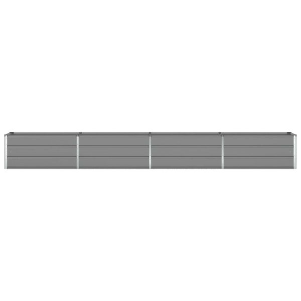 vidaXL Plantekassed Lysegr&aring; 480 x 50 x 45 cm Galvanisert St&aring;l