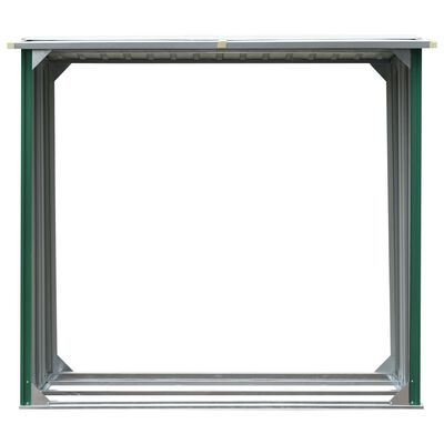 vidaXL Vedskjul galvanisert stål 172x91x154 cm grønn