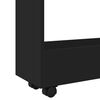 vidaXL Smal oppbevaringsvogn 3 lag svart konstruert tre